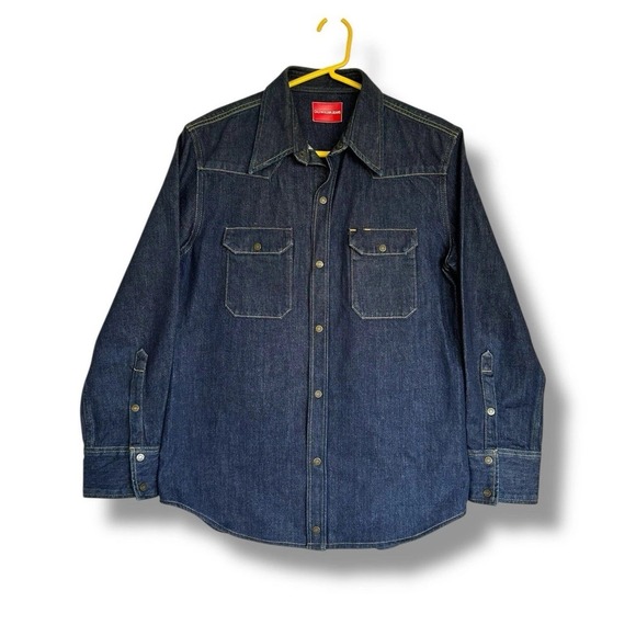 Calvin Klein Confezioni Designer Red Label Denim Shirt Jacket Sz 38 Retail $495